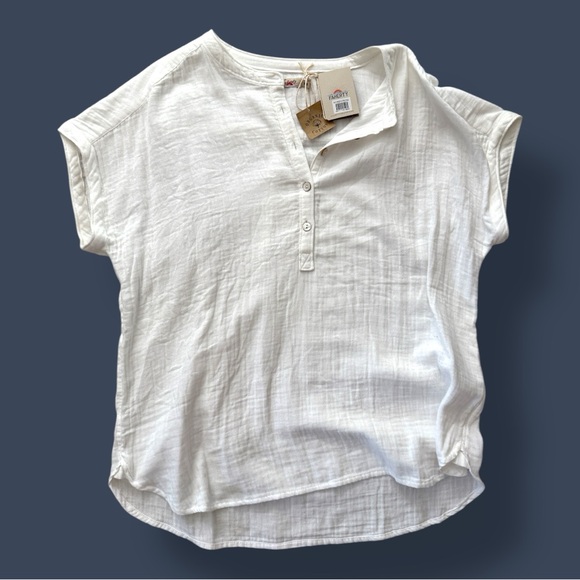 Faherty Tops - Faherty White Button Down Shirt